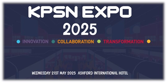 Picture with title of KPSN Expo 2025 and detailing the date of Wednesday 21st May 2025 and the venue of Ashford International Hotel 